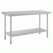 Table de préparation sans rebord en acier inoxydable 1500 x 600mm - PT377