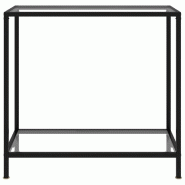 VidaXL Table console Transparent 80x35x75 cm Verre trempé Modèle Orion Confort - 322831