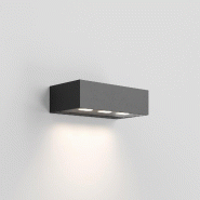 Zafferano Forward Applique À 3 Lumières Asymétrique Pour Extérieur, Corps En Aluminium Noir, Optique Orientée Avec Led Intégrée 15,5W, 3000K, I