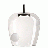 Zafferano Suspension Bilia 27cm LED TRIAC 8W 2700K Verre borosilicate soufflé à la bouche Noir Sablé finition de haute qualité design - multicolor