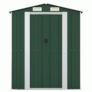Abri de jardin Vert 192x108x223 cm Acier galvanisé Modèle AbriDune 176 - 8720287178163