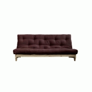 BANQUETTE CONVERTIBLE FRESH PIN COLORIS BROWN COUCHAGE 140*200 CM.