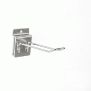 Broche double fil L10cm pour fond rainuré - chromée - Lot de 20