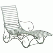 CLP Chaise longue de jardin Amiens Vert antique - vert métal 313531