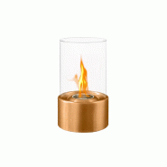 Divina Fire Cheminée au bioéthanol biocaminée au sol Oslo en acier noir L38xP38xH100 - marron 8055829982398