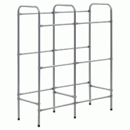 étagère de rangement pour 6 caisses 96 x 33 x 116 cm acier argenté 02_0000643