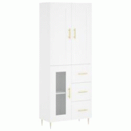 Helloshop26 - Buffet bahut commode armoire meuble de rangement organisateur cuisine salle de séjour salon haut 69,5 x 34 x 180 cm 02_0032598 - 300021_0