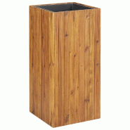 Helloshop26 - Jardinière lit surélevé plantes fleurs jardin 43,5 x 43,5 x 90 cm bois massif d'acacia 02_0001056 - Bois massif 3000074031532