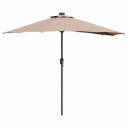 Helloshop26 - Parasol de jardin pliable moderne 294 x 150 x 223 cm protection solaire en polyester taupe 02_0058661 - 3000240708749