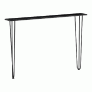 Helloshop26 - Table console 82 x 120 x 18 cm entrée salon salle à manger noir 03_0010874 - 3000225456337