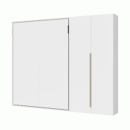 Itamoby Lit Français Escamotable Vertical Versia Sofà 140 Avec Armoire 2 Portes Droite En Blanc - blanc 8050598909867