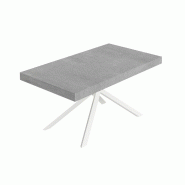 Itamoby Table Extensible Niket 160/264X90 Cm Pieds Béton Blanc - gris multi-matériau VE0160TAVNIKE-CM-BI