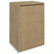 Meuble Vertigo T01 1 porte MDF naturel et chêne clair - 60x47x93cm
