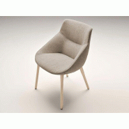 Chauffeuse Bow pied bois massif avec ou sans accoudoirs Chauffeuse Bow pied bois massif avec ou sans accoudoirs