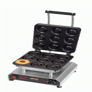 Neumärker® Machine à donuts Thermocook® incl. Plaques interchangeables Dony Donut - gris inox 12-40801-61
