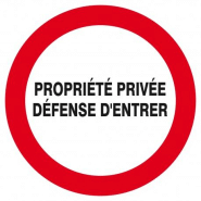 Propriete privee defense d'entrer d.180mm TALIAPLAST | 627224 Propriete privee defense d'entrer d.180mm TALIAPLAST | 627224