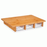 San Ignacio KINVARA - Planche en Bambou avec 3 Compartiments 40x28x6cm - marron Bambou SANR155 San Ignacio KINVARA - Planche en Bambou avec 3 Compartiments 40x28x6cm - marron Bambou SANR155