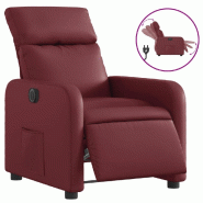 VidaXL Fauteuil inclinable électrique Rouge bordeaux Similicuir Modèle Dervessa - 3206739
