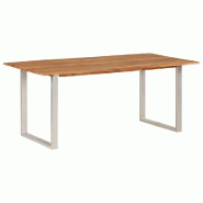 VidaXL Table de salle à manger 180x90x76 cm Bois d'acacia massif Modèle Sirius Prestige - 286476
