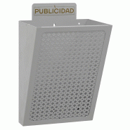ARREGUI E2302 Corbeille publicitaire en acier, 7,5 L, corps et grille argentés - 8425181123027