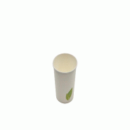 Betik Ecoline – 1000 unités – Gobelet boissons chaudes carton blanc épais premium imprimé feuille verte – Ø 75 mm 210 ml - blanc en carton 1010586