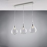 Bonetti Illumina Pluvia Rail en fer avec verre pyrex transparent 3 lumières L.75x10 BL264-BIN3-TR - transparent 8050713217600