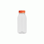 Bouteille transparent en PET + bouchon orange solidaire 25cl x 200 - plastique 1407711