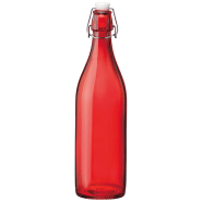 Bouteilles Giara 1 litre en verre incolore ou couleur à fermeture par clip - BTLCPVRRG-BR04_0