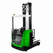 Chariot à mât rétractable R100 pour la manutention de charges à très grande hauteur en Isère et Rhône - disponible en achat neuf et en location de courte à longue durée Chariot à mât rétractable R100 pour la manutention de charges à très grande hauteur en Isère et Rhône - disponible en achat neuf et en location de courte à longue durée