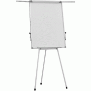 CHEVALET DE CONFÉRENCE TRÉPIED RÉGLABLE EN HAUTEUR 60X90 CM 2 BRAS EXTENSIBLES MAGNÉTIQUE EFFAÇABLE INCLUANT MARQUEURS AIMANTS PAPIERS ÉPONGE PAPERBOARD TABLEAU MAGNÉTIQUE BLANC 01_0000174