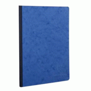 Clairefontaine Lot de 5 Cahier Age Bag A4, 192p./96 feuilles 90 g/m² brochure dos toilé, couv. Coloris bleu, quadrillé 5x5 - 3329687914248