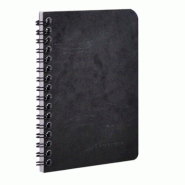 Clairefontaine Lot de 5 Carnet Age Bag 9,5x14, 100p./50 feuilles 90 g/m² reliure intégrale, couv. Coloris noir, ligné - 3329687859617