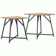 Ensemble de tables d'appoint 2 pcs Chêne artisanal et noir Modèle Aero Concept Pro - 869731
