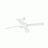 Faro barcelona Ventilateur de plafond Hydra avec lumière intégrée, moteur DC silencieux 6 vitesses, télécommande, acier blanc mat, 18-28 m² - FA