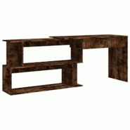 Helloshop26 - Bureau table poste de travail meuble d'ordinateur informatique étude d'angle chêne fumé 200 x 50 x 76 cm bois 02_0023673 - 3000214444345 Helloshop26 - Bureau table poste de travail meuble d'ordinateur informatique étude d'angle chêne fumé 200 x 50 x 76 cm bois 02_0023673 - 3000214444345