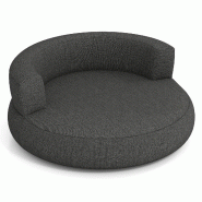Helloshop26 - Canapé gonflable 160 x 164 x 61,5 cm surface spacieuse et accoudoirs larges style moderne en polyester gris 20_0017946 - gris polyester