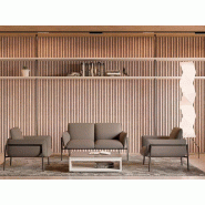 Lot de 4 panneaux acoustiques et décoratifs en bois