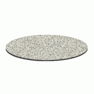 Oviala Business Plateau de table ronde 60 cm 4 places terrazzo - blanc métal 113428 Oviala Business Plateau de table ronde 60 cm 4 places terrazzo - blanc métal 113428
