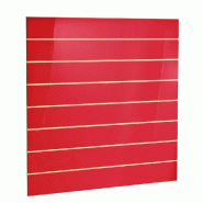 Panneau rainuré R15 120x120cm - rouge laqué - réf. 44669 - haute qualité