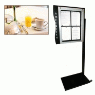 Porte menu exterieur sur pied double face lumineux cevennes jurine_0