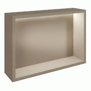 Présentoir Cage taupe avec LED 56x14,5x38,4cm