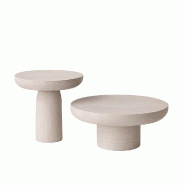 STELLAMEUBLES Table basse ARYA en Travertin Premium - 8964100063025