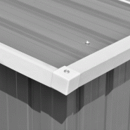 VidaXL Abri de jardin 257x489x181 cm Métal Gris Modèle Vega Urbain - 143349