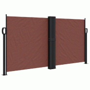 VidaXL Auvent latéral rétractable marron 120x1000 cm Modèle Boréal - 4004704