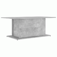 VidaXL Table basse gris béton 102x55,5x40 cm bois d'ingénierie Modèle Panorama Chic - 810311