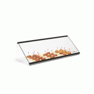 Vitrine neutre à poser PITAGORAS - 1 niveau - 920 mm - verre trempé - ESR36-M | Sayl Barcelona - noir 674005069661