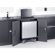 Zone mobile à déchets en aluminium - Capacité de charge 300 kg