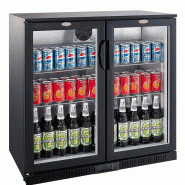 Arrière bar réfrigérée noir 2 portes l900 7527.0035 COMBISTEEL