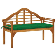 Banc de jardin meuble de patio d'extérieur terrasse avec coussin 157 cm  bois d'acacia massif helloshop26 02_0011435 - Conforama