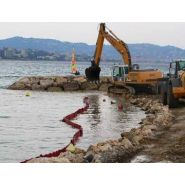 Barrage antipollution souple avec flotteur plat - Barrage Travaux Maritimes®